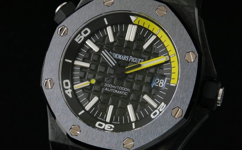 The J12 Factory V5 Edition of Replica Audemars Piguet Forged Carbon Diver Watch with 2824 Movement Arrived